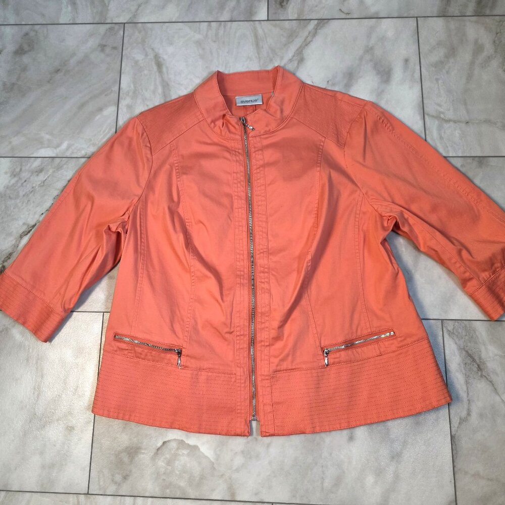 Avenue Light Coral Blazer | Women’s Size 18/20 | 3/4 Sleeve Jacket
